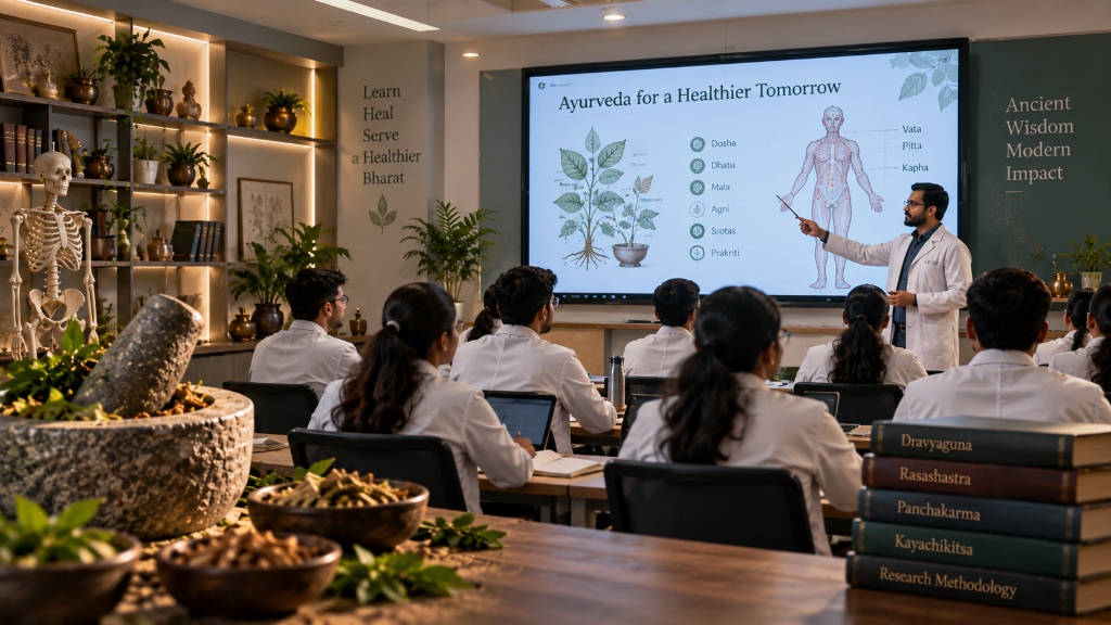 Modern Ayurveda classroom